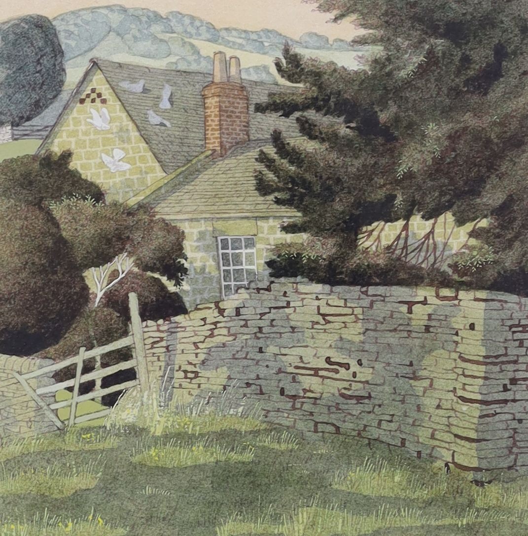 Simon Palmer (1956-), three watercolours, 'Meeting on the hill', 'Time to look' and 'The garden wall', all signed in pencil, 27 x 22cm, 24 x 18cm and 17 x 17cm